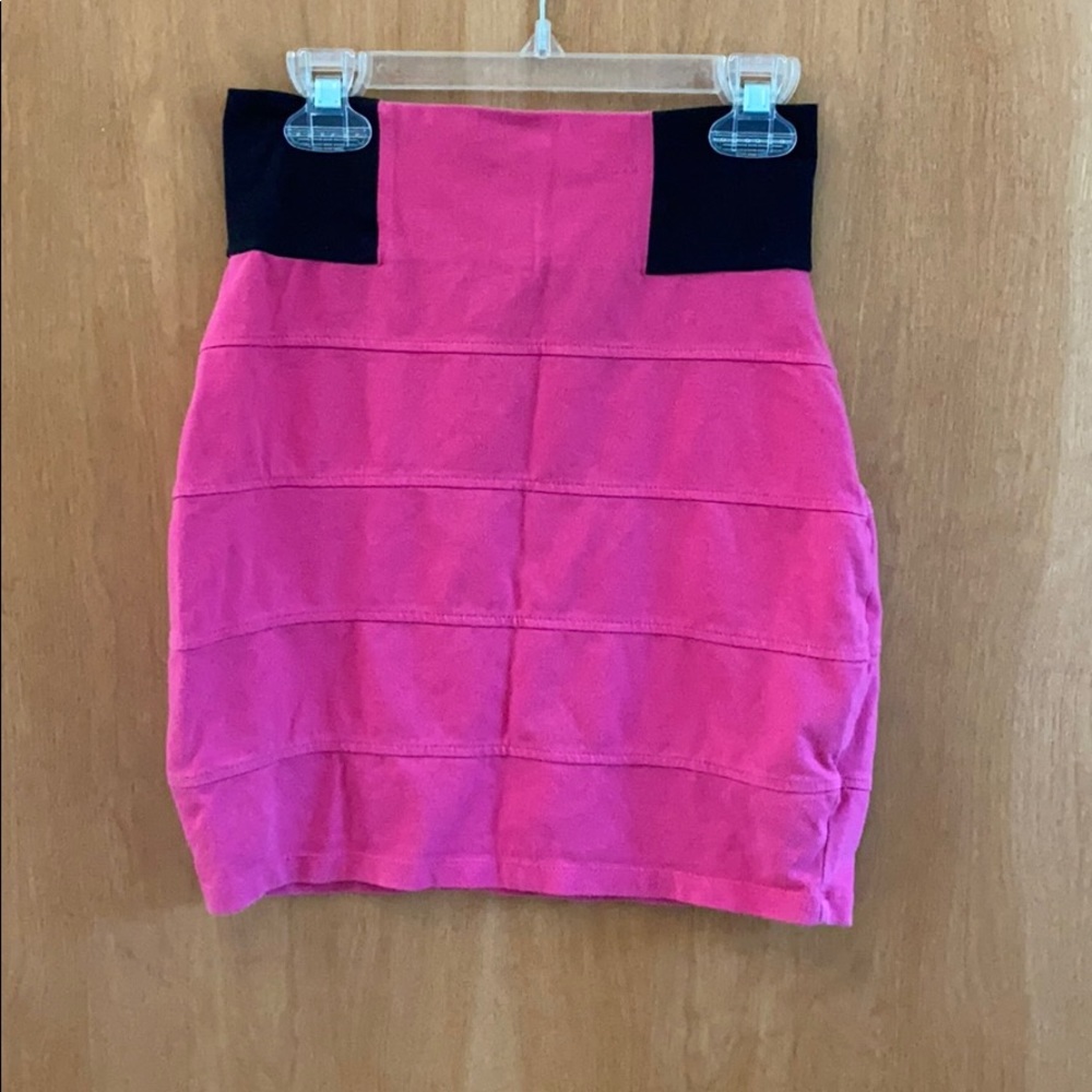 Dark pink mini skirt